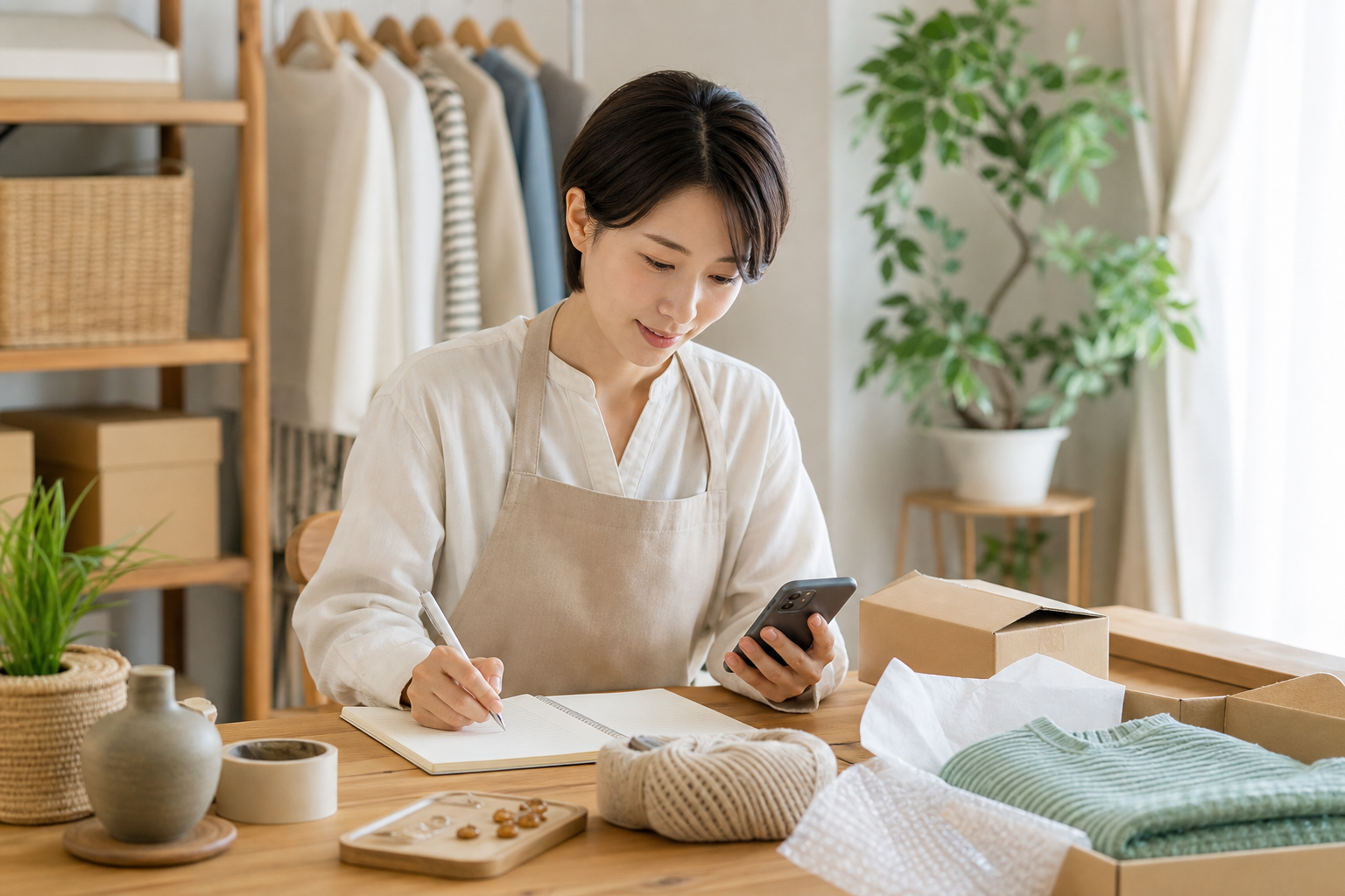 ネットショップ開設前に商品や費用を整理する小規模事業者